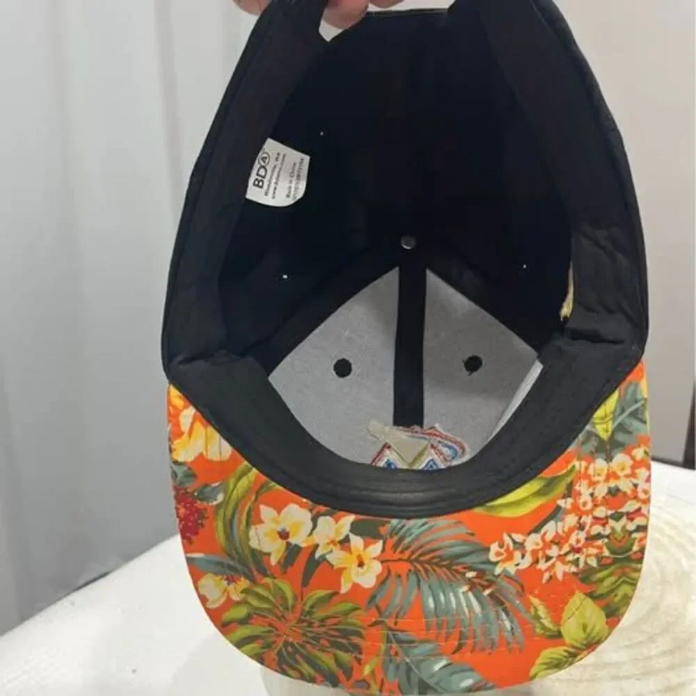 Miami Marlins Corona Light Floral Brim Strapback Cap Hat Baseball